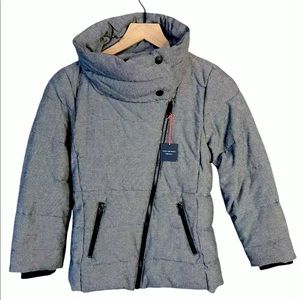 Gap Tweed Moto Puffer Jacket